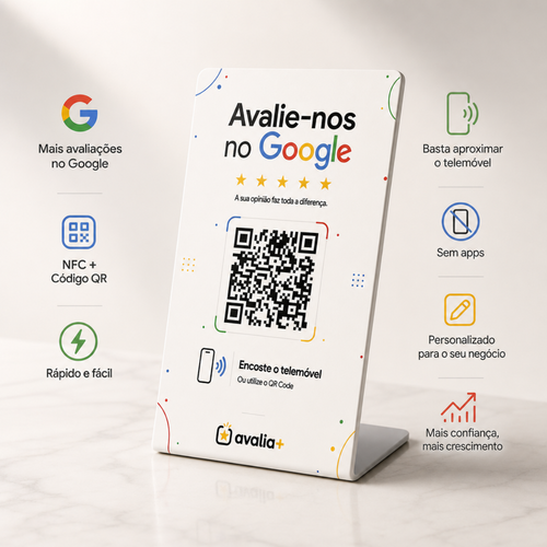 Placa de Review Google